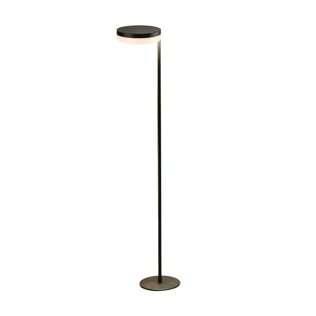 Piantana Solare LED da Giardino 2W Colore Nero 3000K, vista frontale