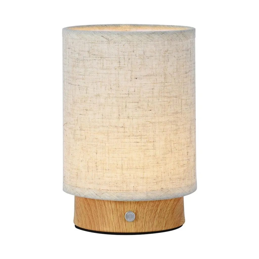 Lampada LED da Tavolo 3W 120x175mm Colore Beige Ricaricabile con USB C Touch Dimmerabile 3000K, vista frontale