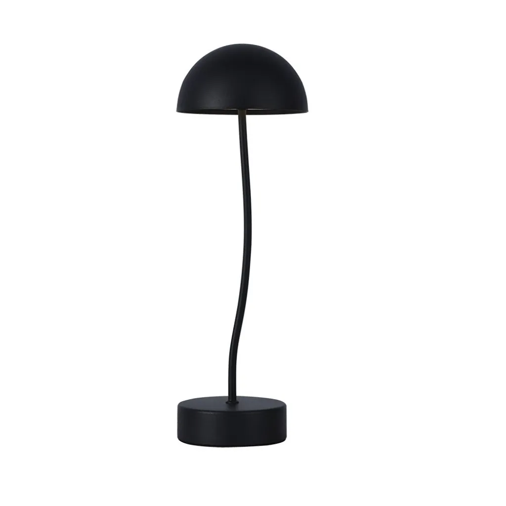 Lampada LED da Tavolo 3W Colore Nero ricaricabile con USB C Touch Dimmerabile 3000K, vista frontale