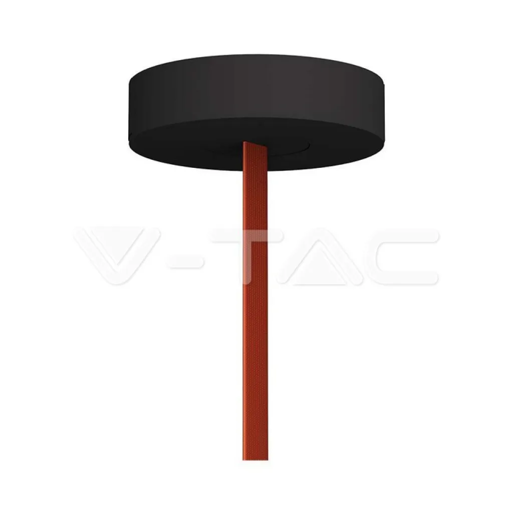 Supporto di superficie d: 205mm h: 50mm Colore Nero SKU 23125 / 23126, vista frontale