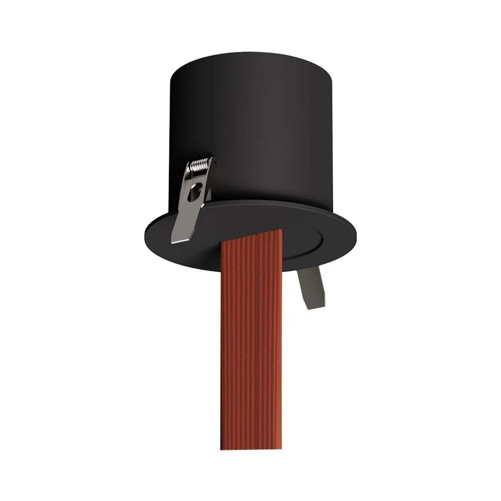 Supporto da incasso remoto d: 90mm h: 72mm Colore Nero SKU 23125 / 23126, vista generale