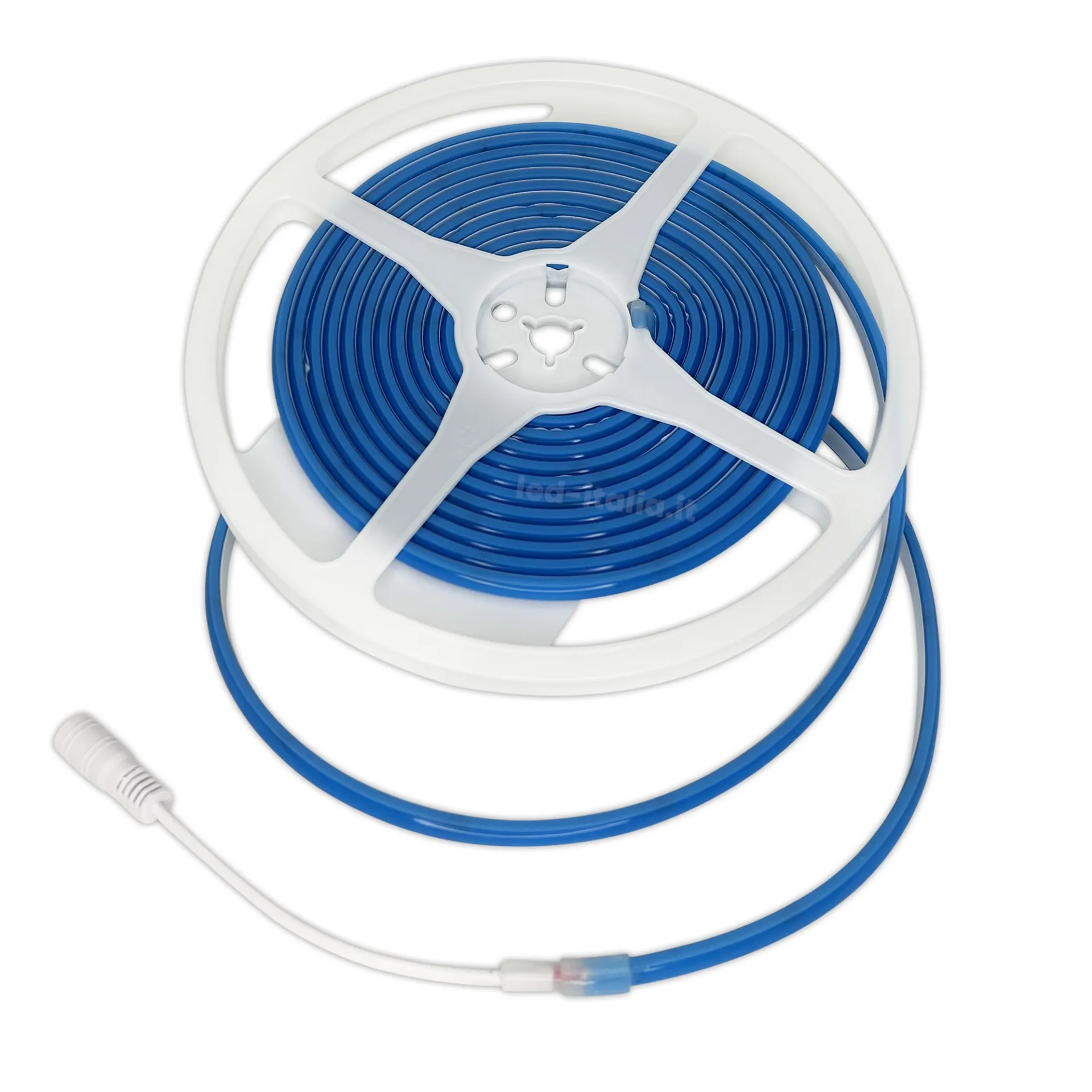 Strip LED COB-320 10W/m 5m 24V Colore Blu 10mm, vista dall'alto