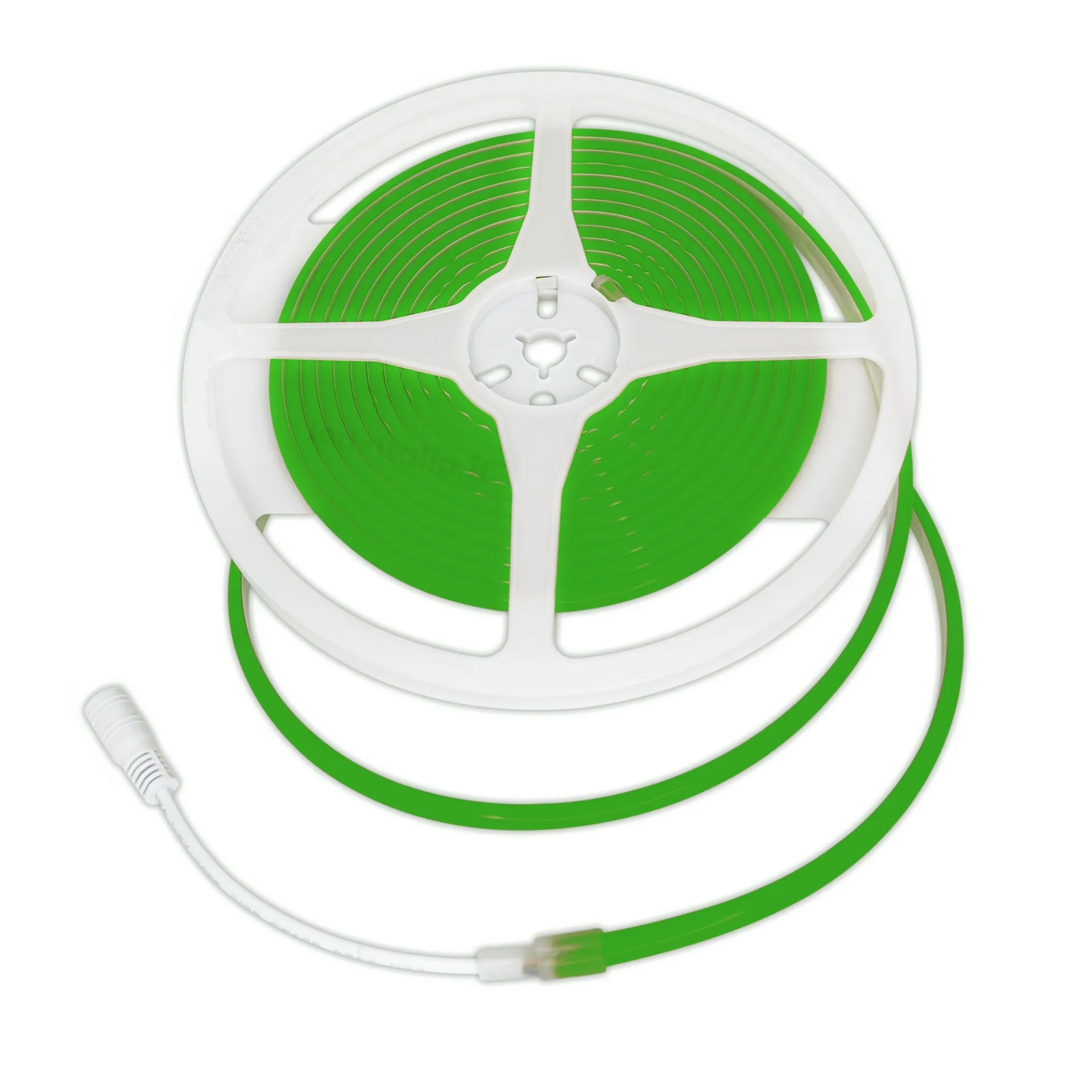 Strip LED COB-320 10W/m 5m 24V Colore Verde 10mm, vista dall'alto