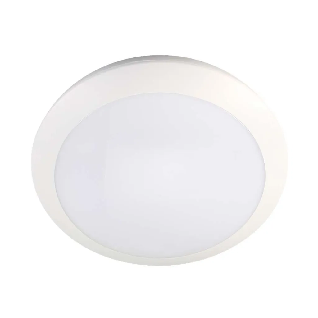 Plafoniera LED Rotonda 20W con Sensore Microonde d: 300mm h: 87mm CCT Regolabile, vista frontale