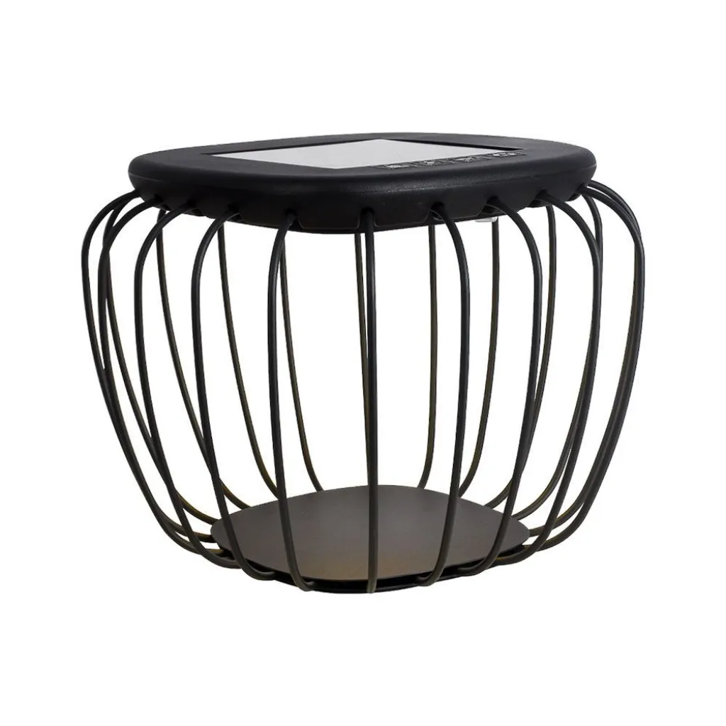 Lampada LED Decorativa 1W con Pannello Solare 5W Corpo Grigio 420x305mm CCT 3000K+6000K, vista angolata