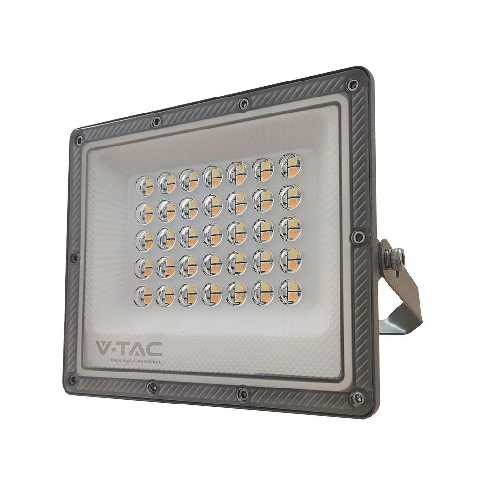Faro LED SMD 30W Driver IC Integrato e LED Sostituibili Grigio Scuro CCT, vista frontale