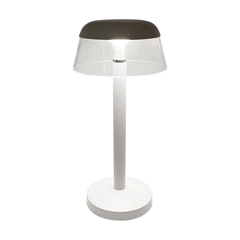 Lampada LED da Tavolo 3W Colore Bianco in Alluminio Ricaricabile con USB C Touch Dimmerabile CCT 3in1, vista frontale