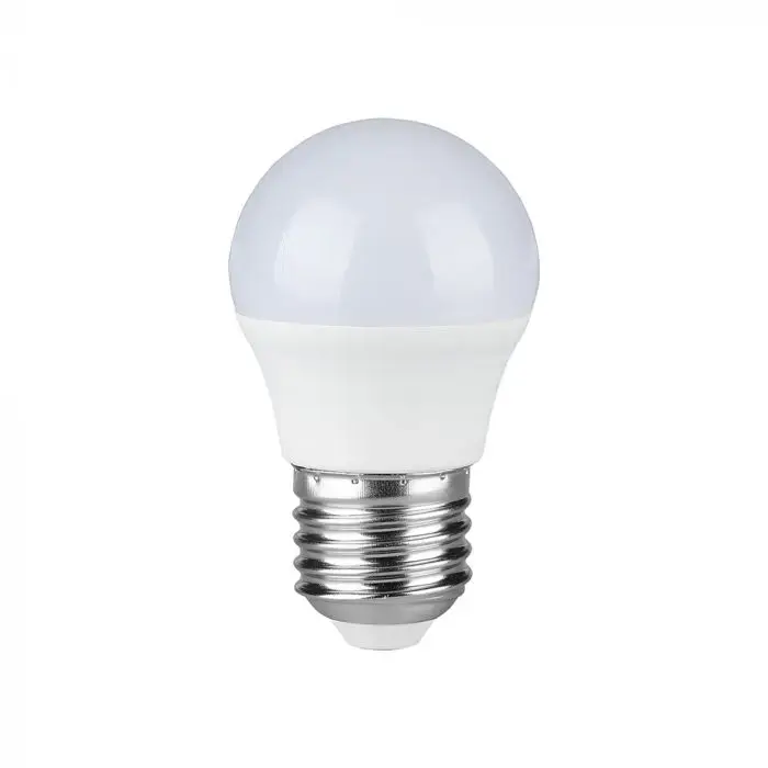 Lampadina LED E27 6,5W G45 4000K, vista frontale