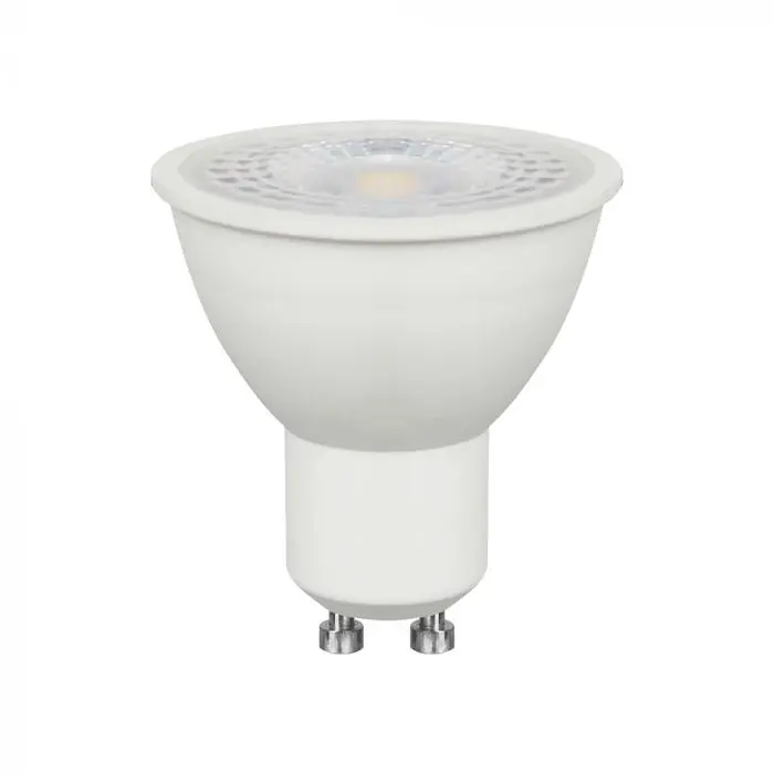 Faretto LED GU10 7.5W 110 gradi Copertura Trasparente 6500K, vista frontale