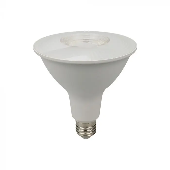 Lampadina LED E27 12,8W PAR38 4000K, vista angolata frontale