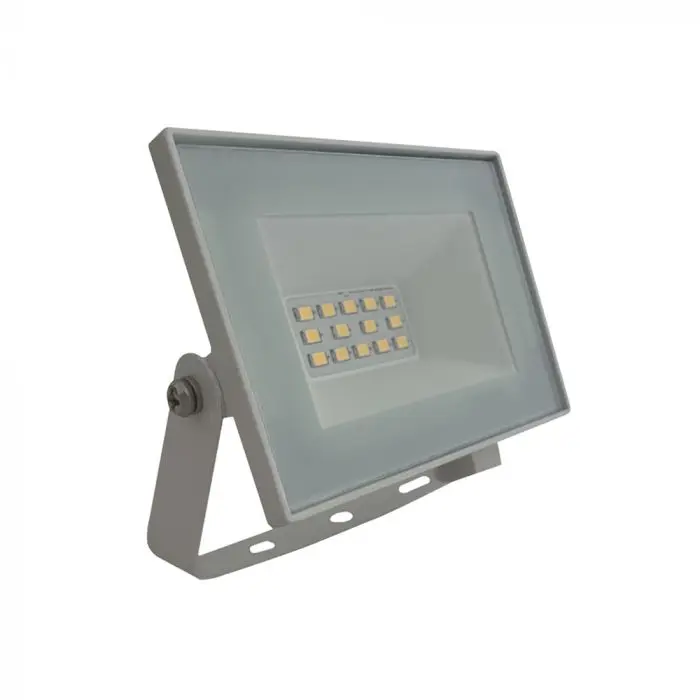 Faro LED SMD 10W Slim E-Series con Driver Integrato Bianco 6500K, vista frontale angolata