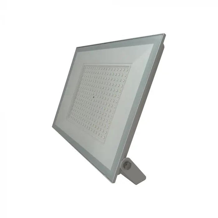 Faro LED SMD 200W Slim E-Series con Driver Integrato Bianco 6500K, vista angolata