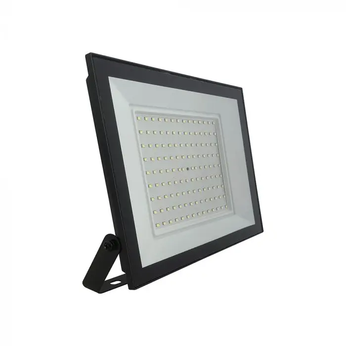 Faro LED SMD 100W Slim E-Series con Driver Integrato Nero 4000K, vista angolata