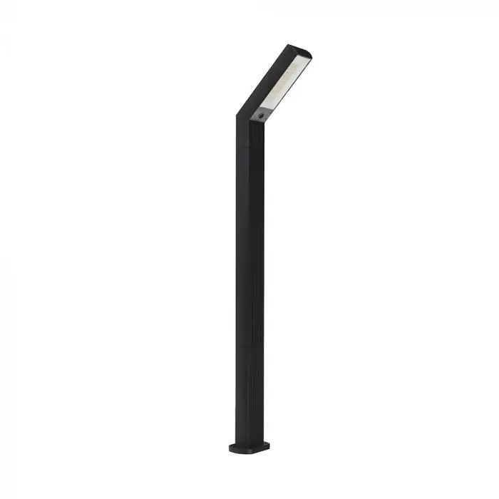 Lampada LED Solare da Giardino 1.7W con Picchetto e Supporto da Terra Nera 840x95x160mm CCT, vista frontale