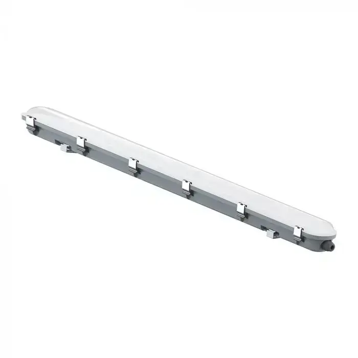 Plafoniera LED Impermeabile 48W 120LM/W Sensore microonde Collegabile in Serie 150cm 6500K, vista angolata