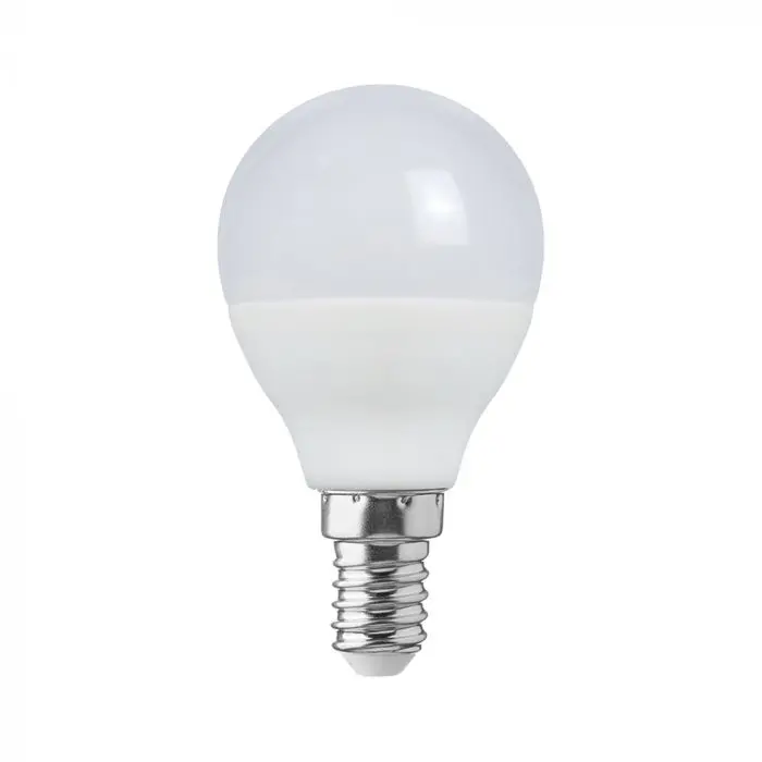 Lampadina LED E14 6.5W P45 6500K, vista frontale