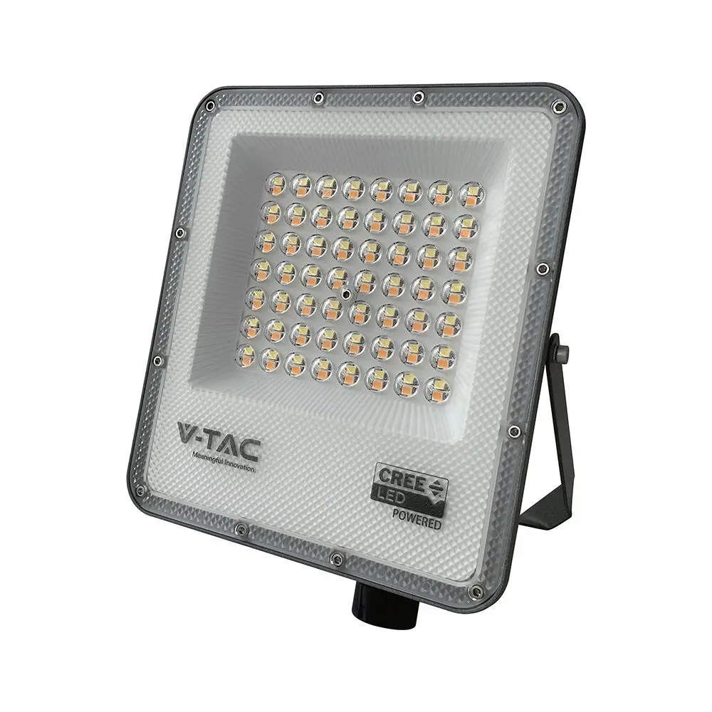 Faro LED SMD Chip CREE 50W Driver Integrato Nero CCT, vista angolata frontale