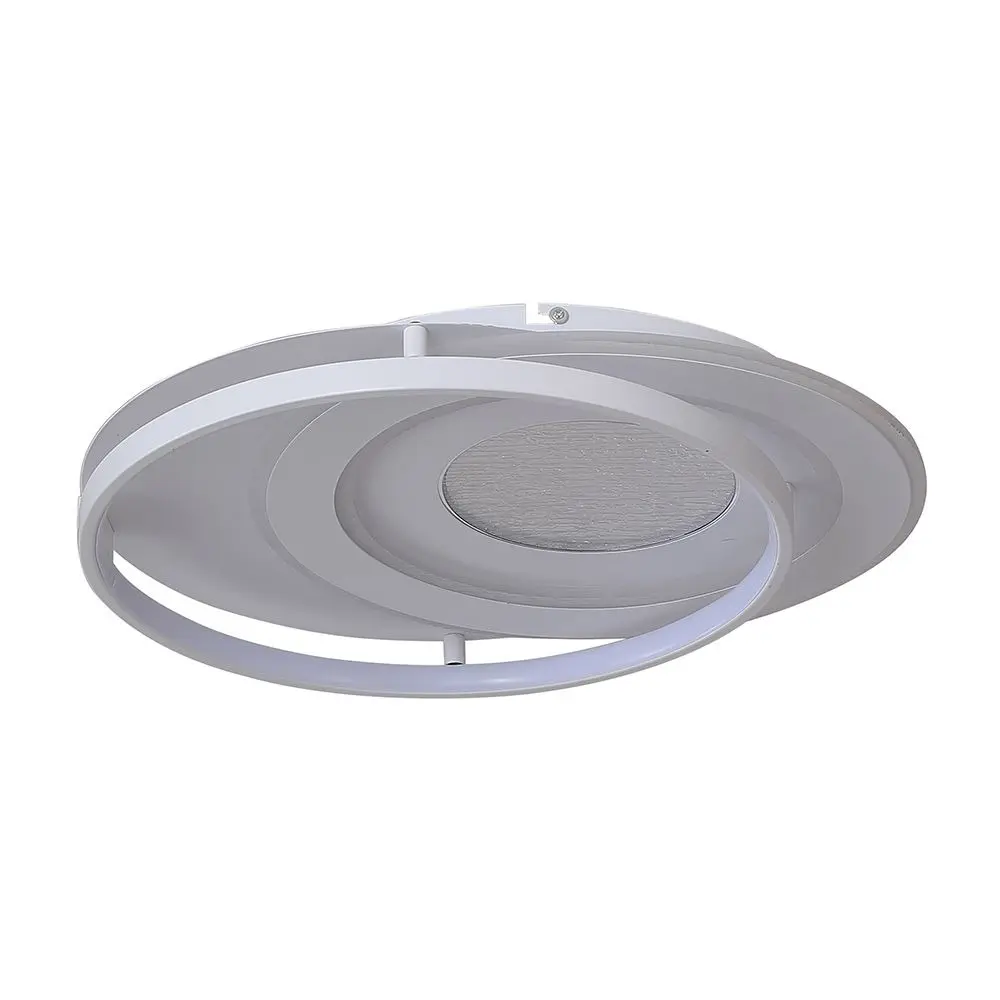 Lampadario LED 60W a Plafone con Telecomando 500x420mm Bianco CCT Dimmerabile, vista angolata