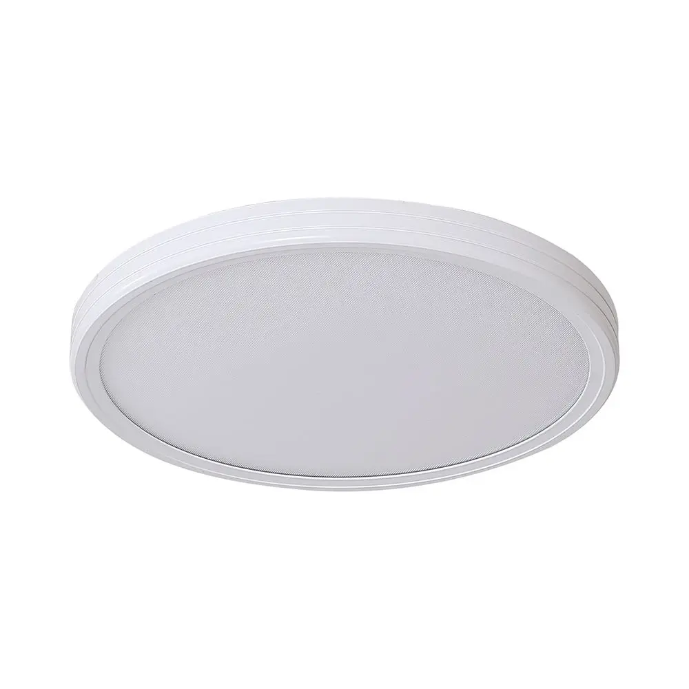 Lampadario LED 36W a Plafone con Telecomando d:390mm Bianco CCT Dimmerabile, vista angolata