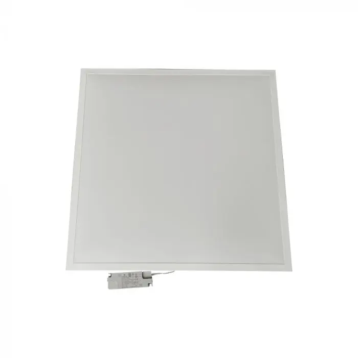 Pannello LED 40W 120LM/W da Incasso 600x600mm Driver Esterno Incluso 6500K, vista frontale angolata