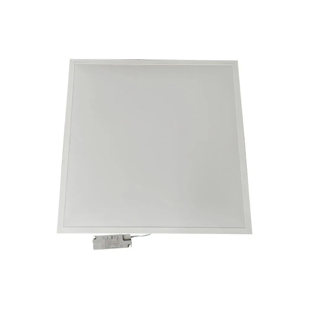 Pannello LED 40W 120LM/W da Incasso con Driver Esterno 600x600mm Bianco 4000K, vista frontale angolata