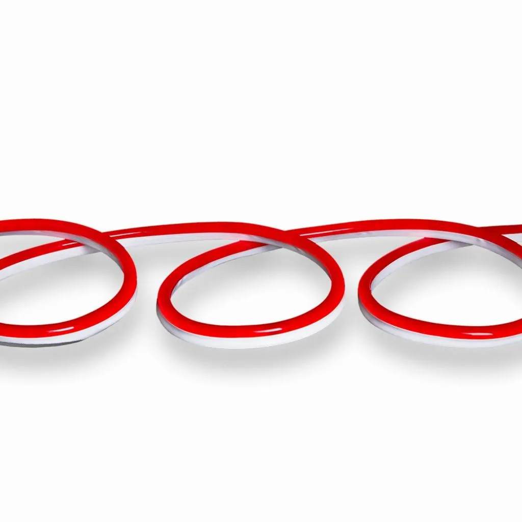 Strip LED Neon Flex 8W/m 120 LED/m Bobina 10m 24V Rosso, vista del cavo