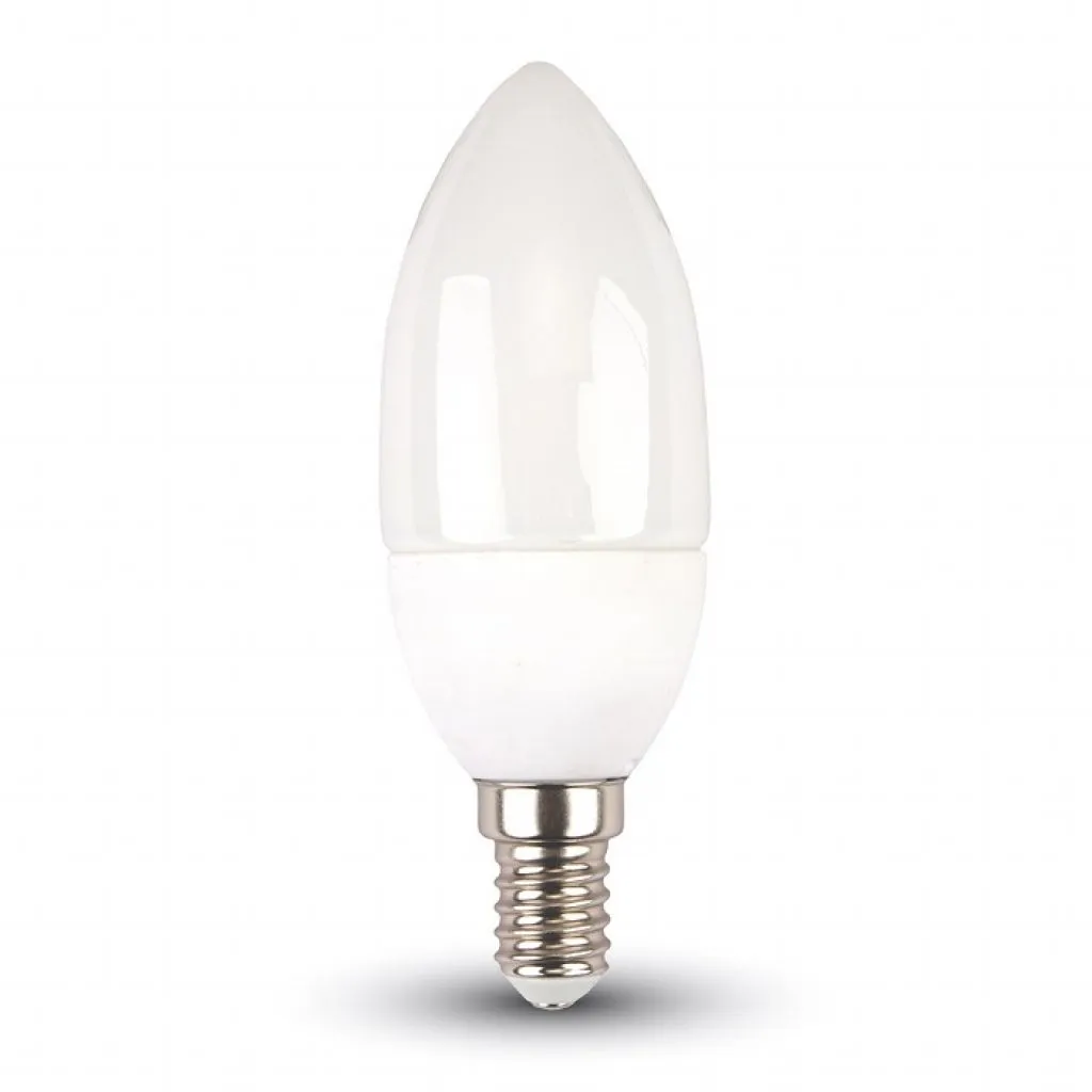 Lampadina LED E14 3,5W a Candela con Telecomando RGB + 6400K, vista frontale