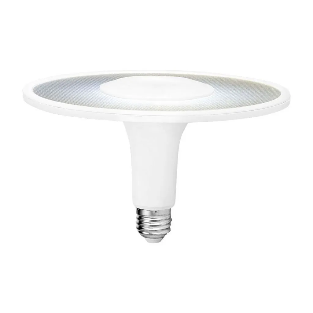 Lampadina LED Chip Samsung E27 18W UFO Acrilico Plastica 4000K, vista frontale