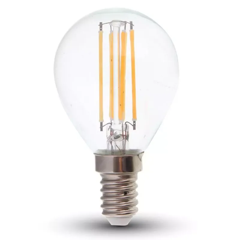 Lampadina LED Bulb E14 6W 130LM/W Filamento P45 6400K, vista frontale