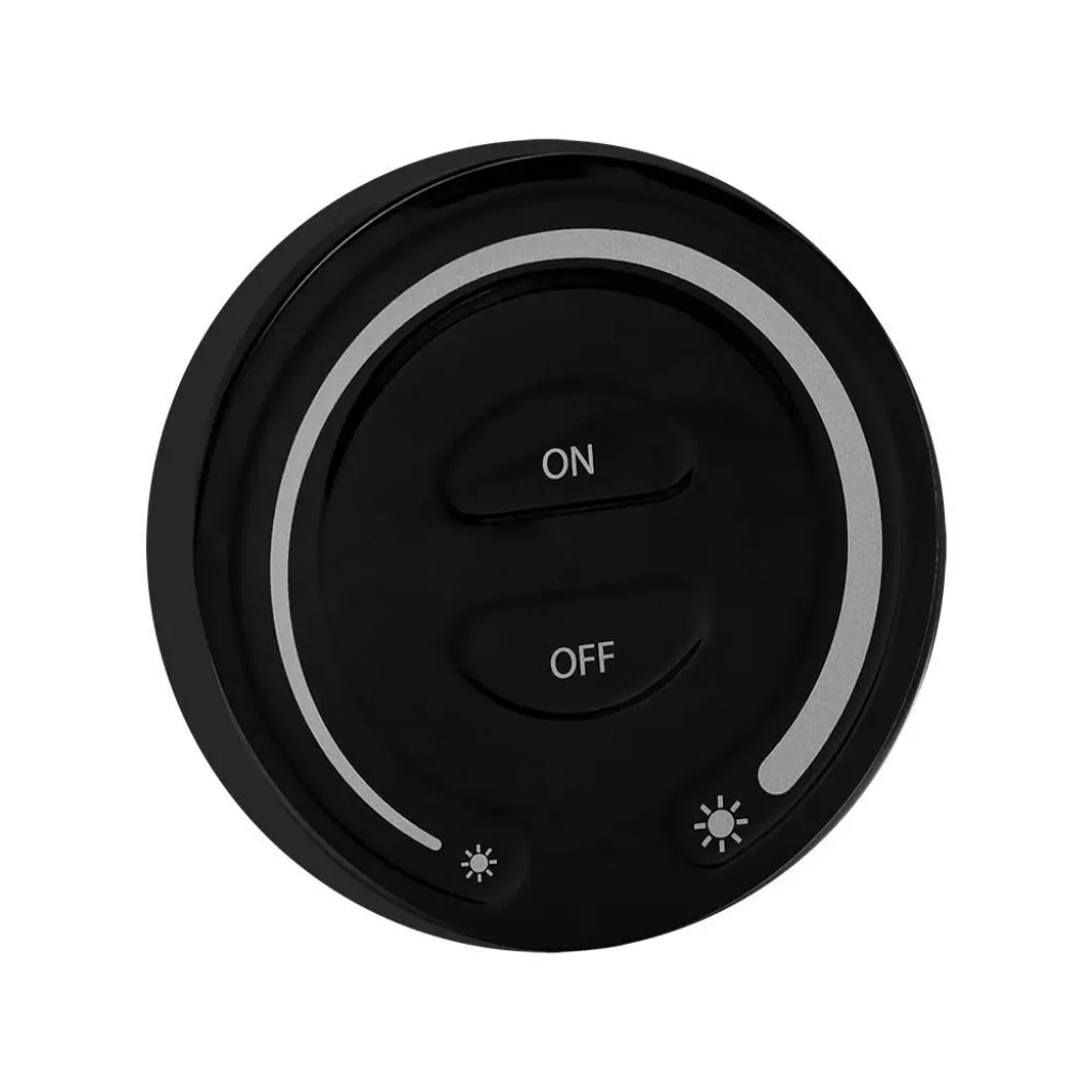 Telecomando Interruttore Touch RF 2.4GHz per Controller Strip LED Monocolore 1 Zona Colore Nero, vista frontale