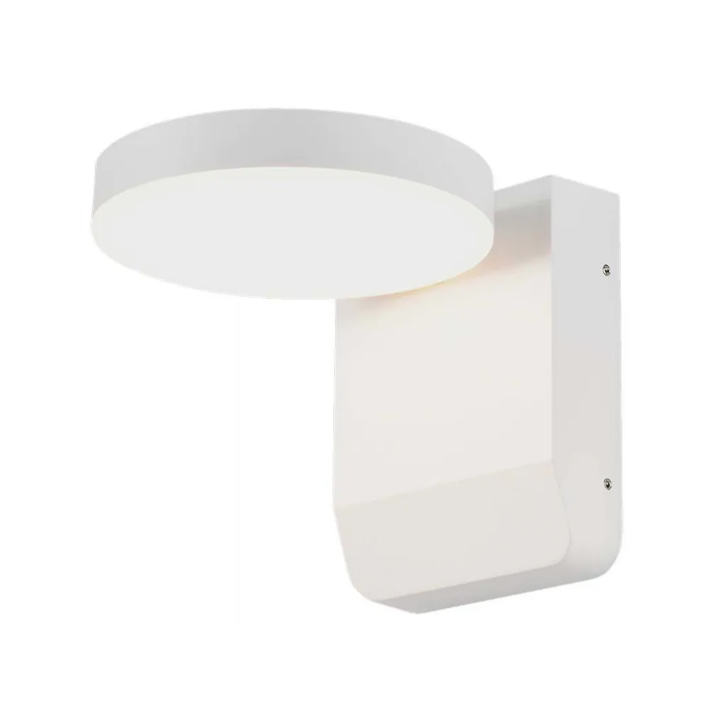 Lampada LED da Muro Rotonda 17W 150LM/W Colore Bianco 3000K, vista frontale angolata