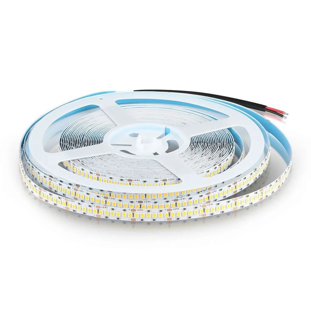 Strip LED Chip Samsung SMD2835 15W/m 10m 240 LED/m 24V 6400K 10mm, vista del rotolo