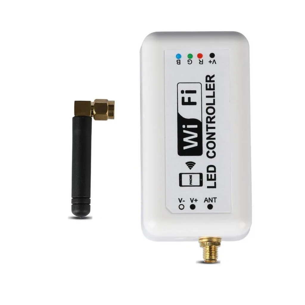 Controller Dimmer Smart WiFi per Strip LED RGB 3 Canali 12V/24V 12A, vista frontale