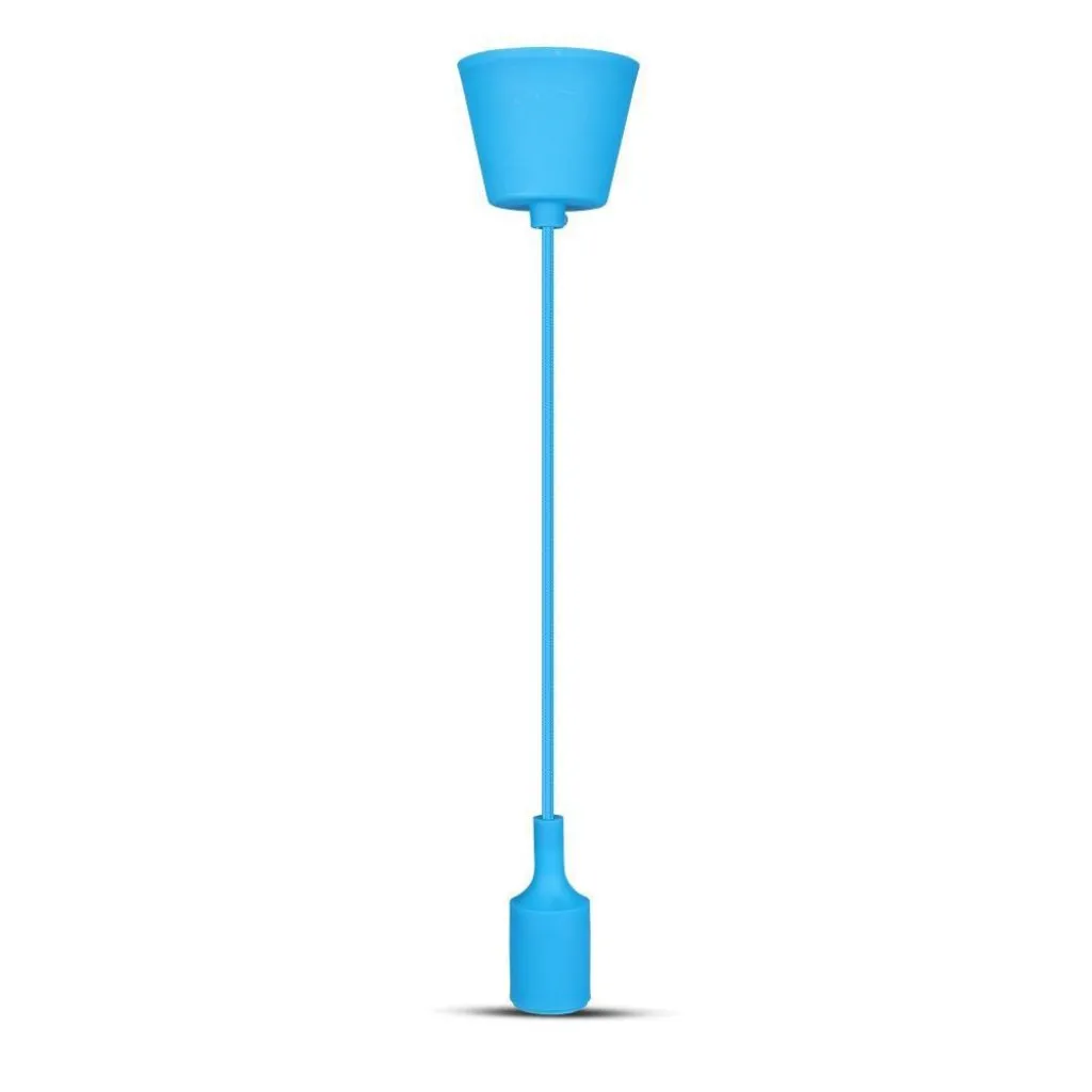 Portalampada a Sospensione E27 (Max 60W) in Silicone Blu, vista generale