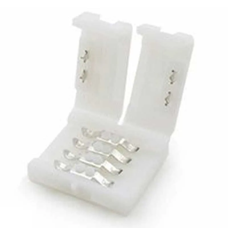 Connettore per Strip LED SMD5050 RGB a 4 Pin, vista angolata aperto