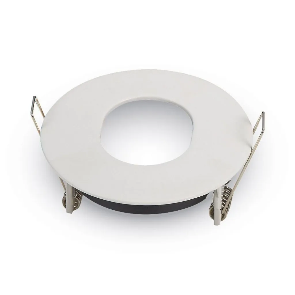 Portafaretto LED da Incasso Rotondo GU10 e GU5.3 (MR16) Colore Bianco Orientabile, vista angolata dall'alto