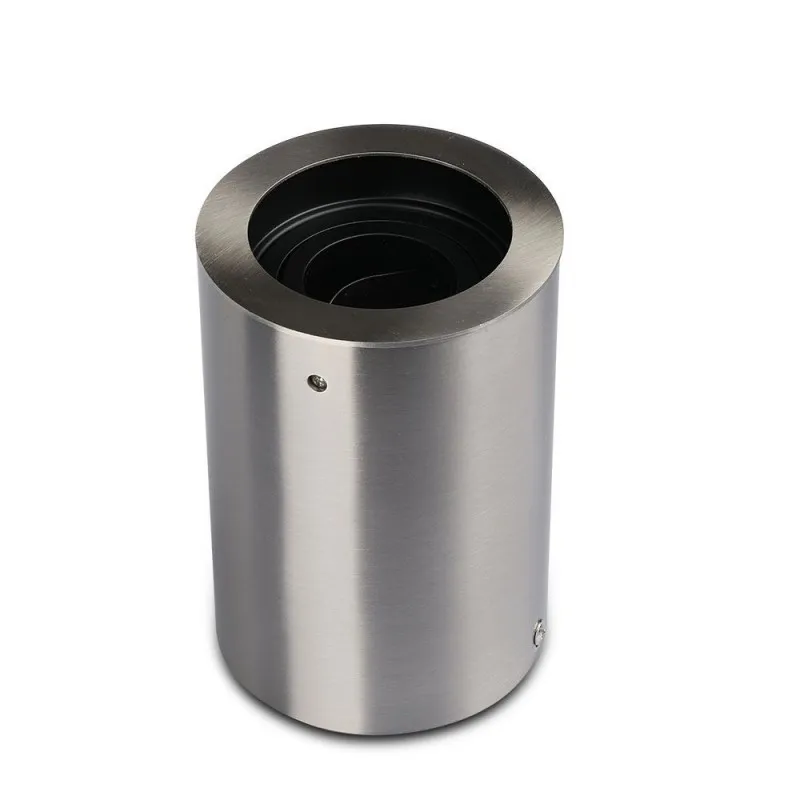 Portafaretto LED Montaggio a Plafone Rotondo GU10 e GU5.3 (MR16) Colore Nichel Satinato Orientabile, vista angolata dall'alto