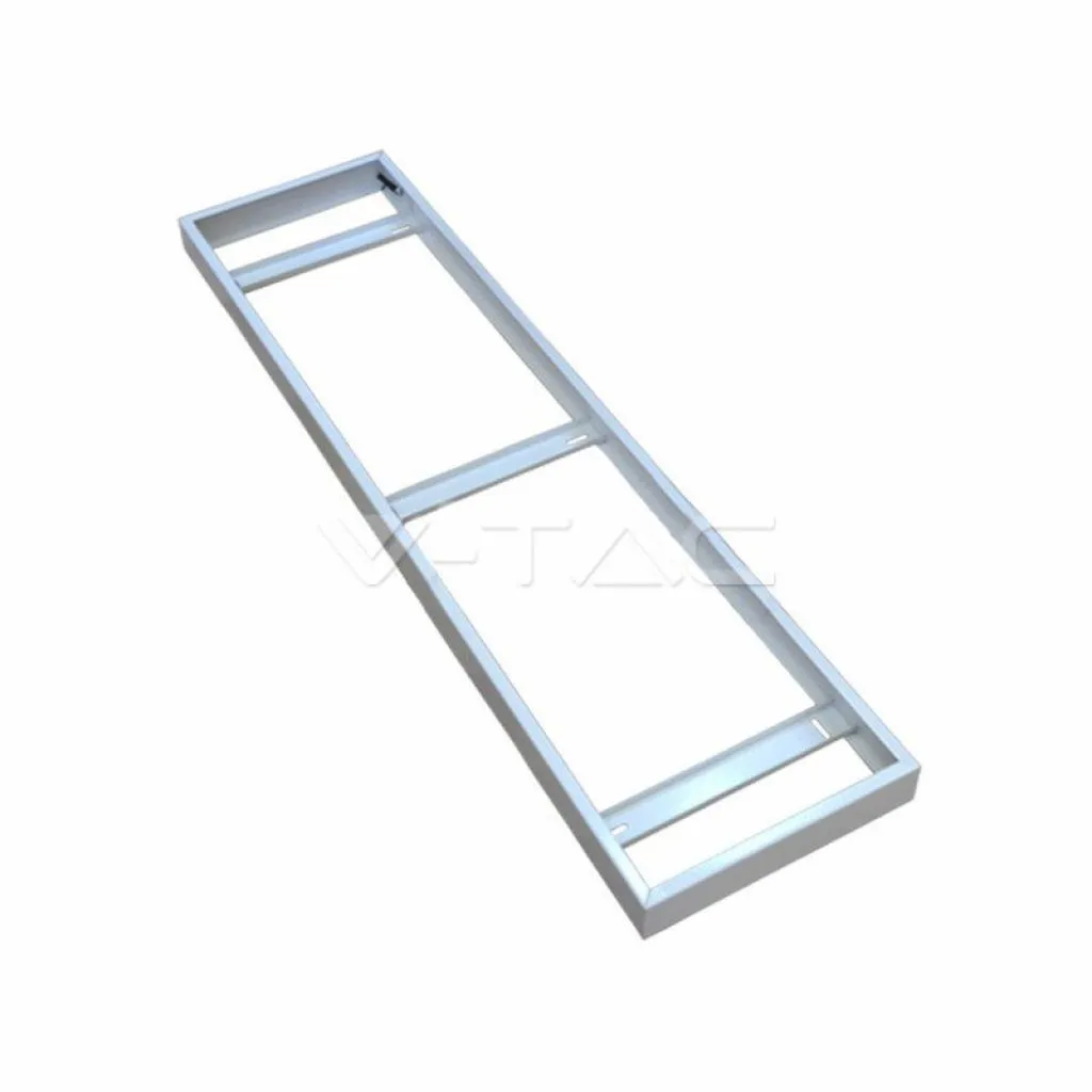 Supporto per Montaggio a Plafone Pannelli LED 1200x300mm Colore Bianco, vista angolata