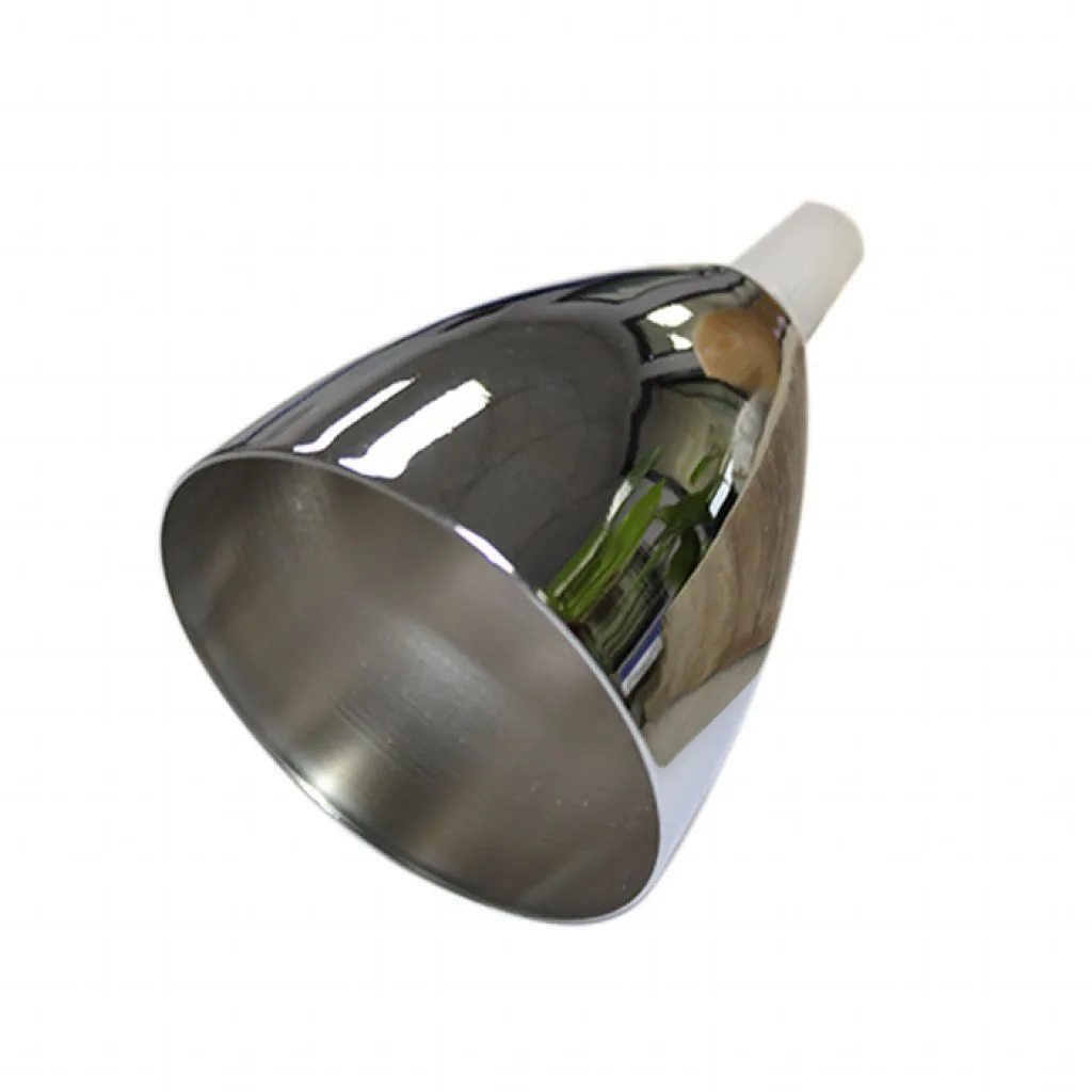 Paralume in Metallo Cromato a Specchio, vista angolata