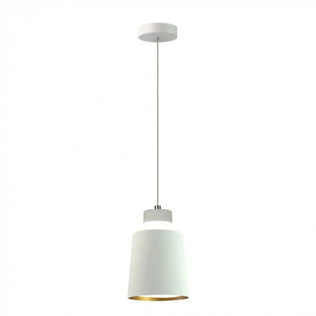 Lampadario LED a Cilindro in Metallo 7W Colore Bianco 4000K, vista frontale