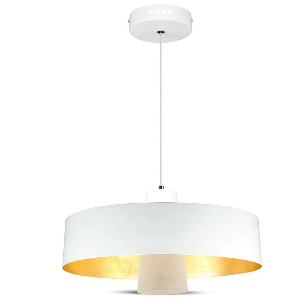 Lampadario LED a Scodella in Metallo 7W Colore Bianco 4000K, vista frontale