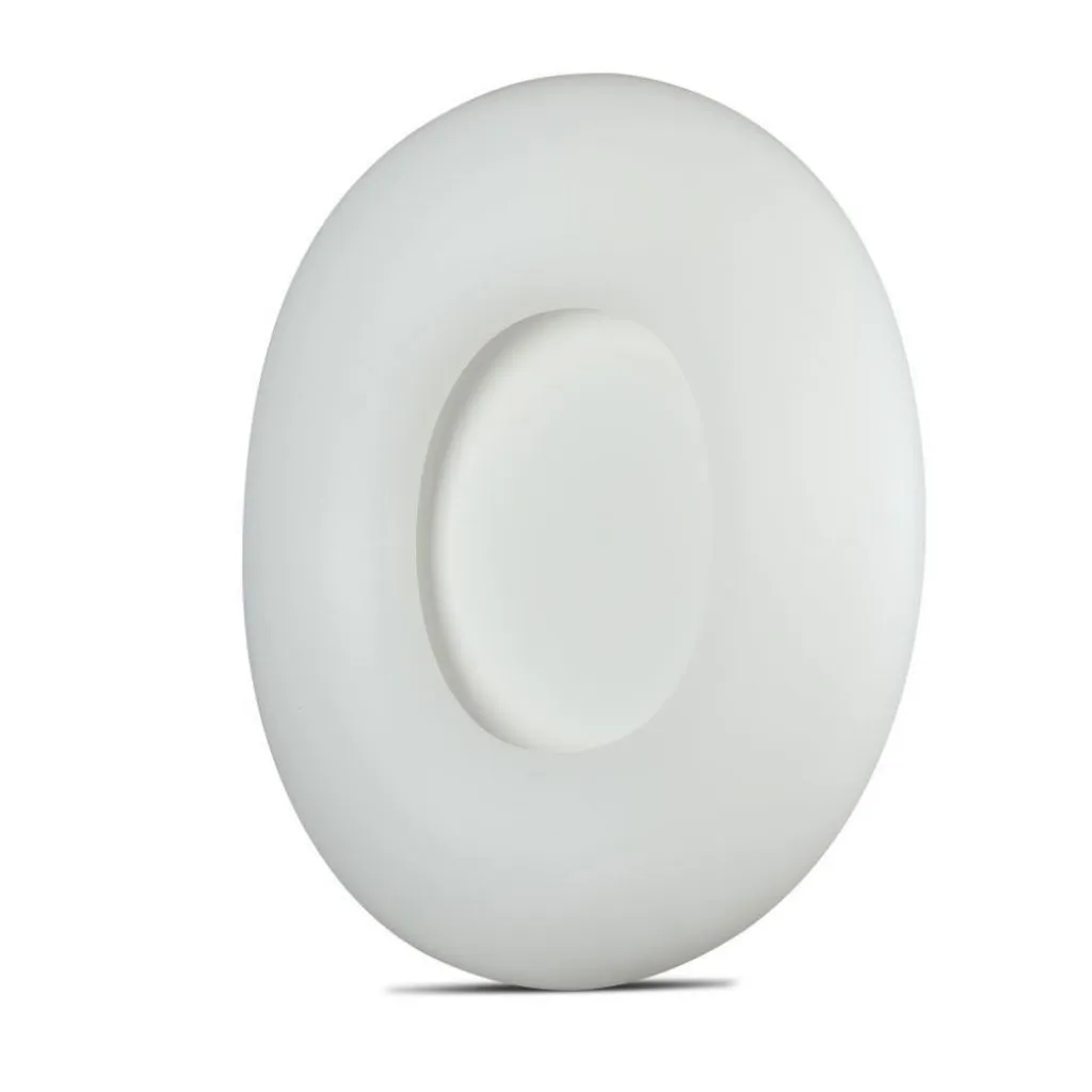 Plafoniera LED Circolare 32W con Telecomando Cambio Colore 3 in 1 Corpo Bianco d: 46cm h: 10cm Dimmerabile, vista frontale