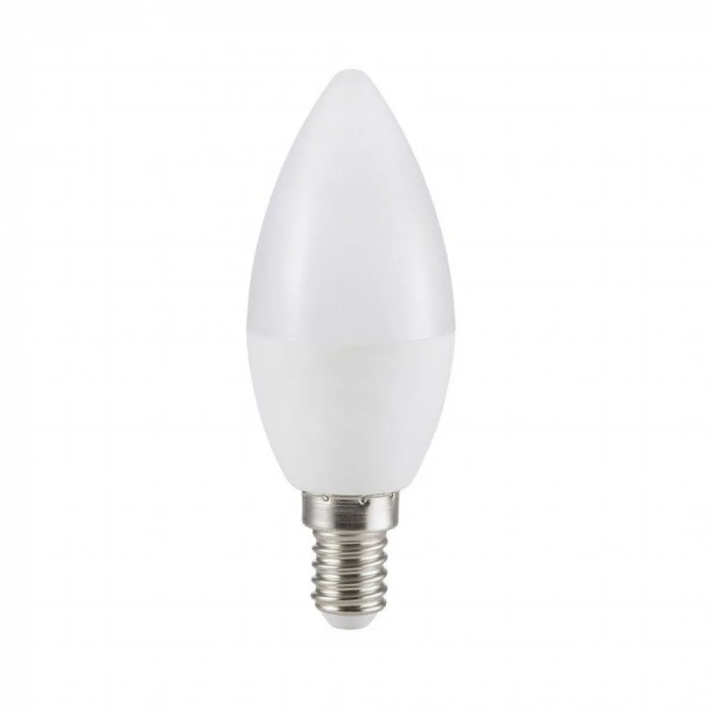 Lampadina Led E14 55W Candela 6400K, vista frontale