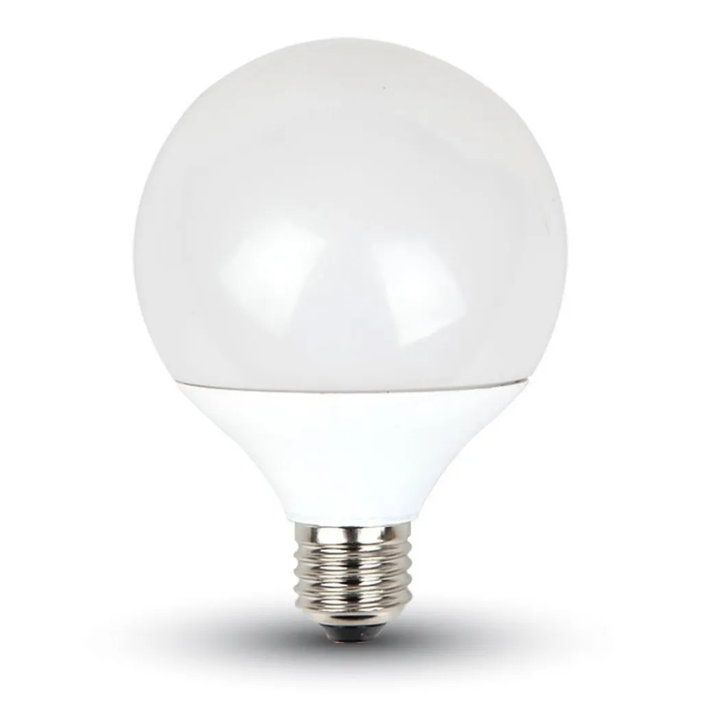 Lampadina LED E27 10W G95 6400K, vista frontale