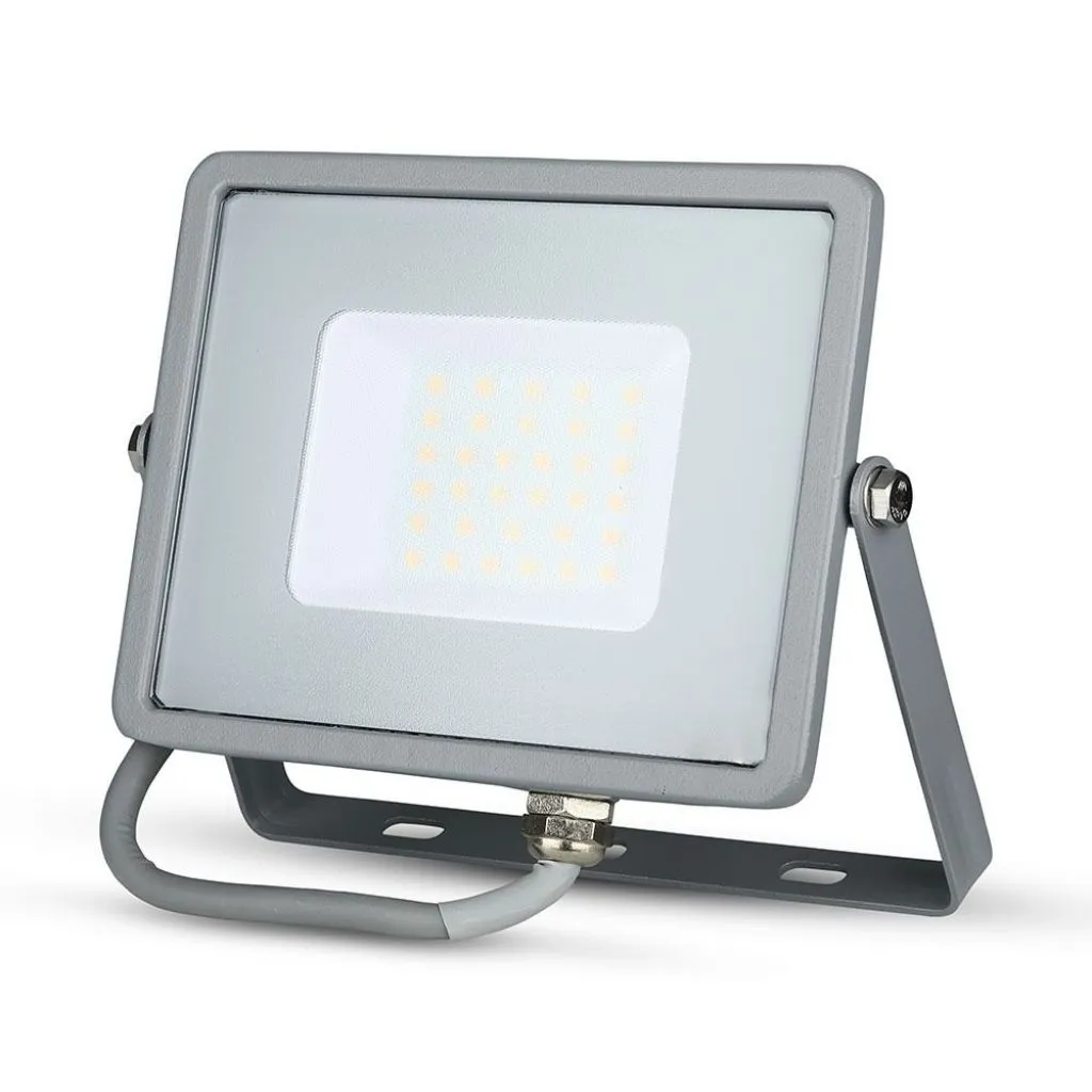 Faro Led Smd Chip Samsung 30W Colore Grigio 3000K, vista frontale