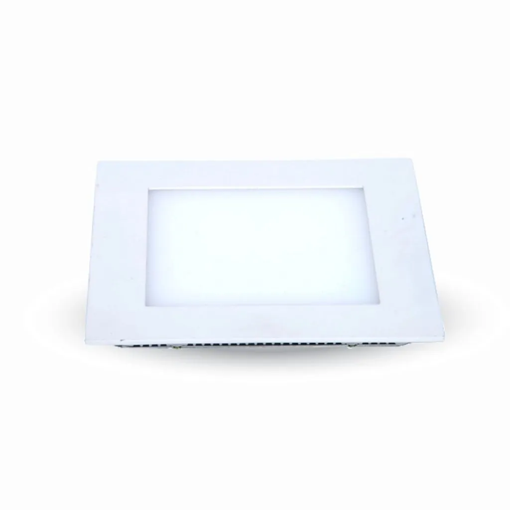 Pannello Led A Montaggio A Incasso Quadrato 8W 3000K Senza Driver, vista angolata