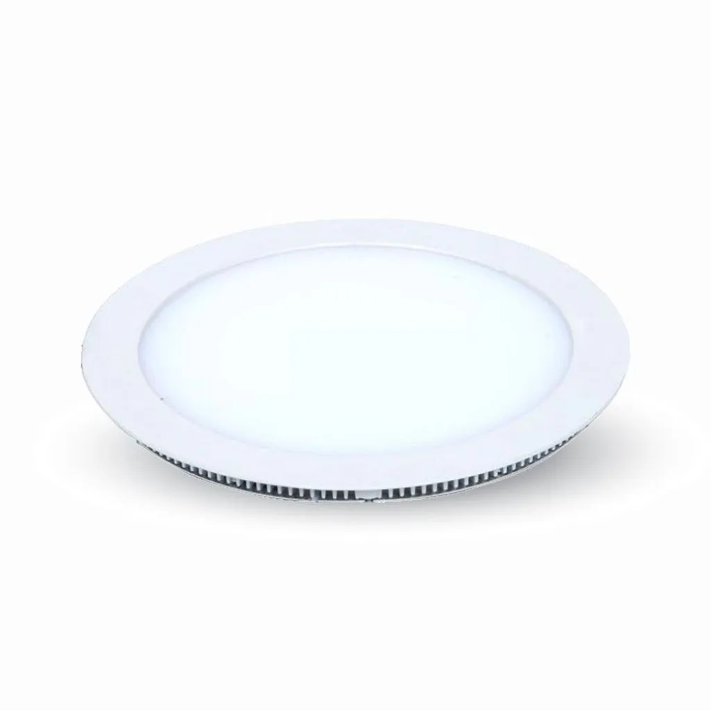 Mini Pannello LED 22W 100LMw Montaggio ad Incasso Rotondo 6000K con Driver, vista angolata