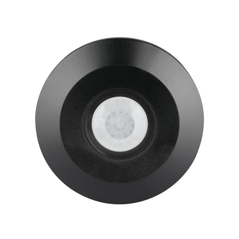 Sensore di Movimento a Infrarossi 360 gradi Montaggio a Plafone Colore Nero (Max 1000W), vista frontale