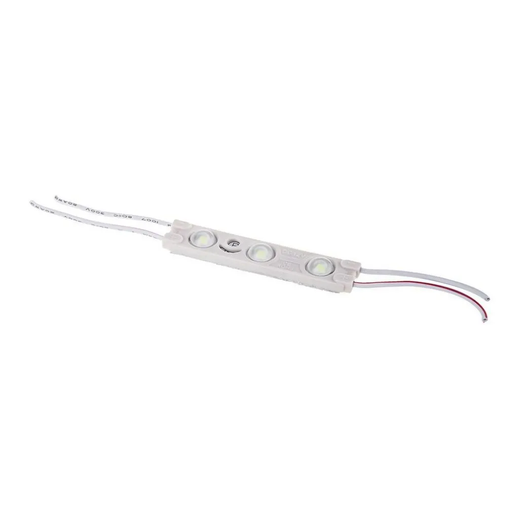 Modulo LED SMD2835 1W 100LM/W 12V 3 LED Verde, vista angolata