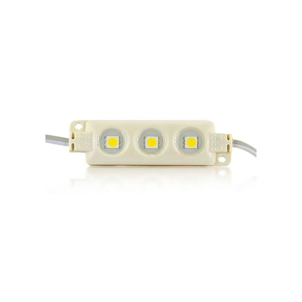 Modulo LED SMD5050 0,72W 12V 3 LED RGB, vista frontale